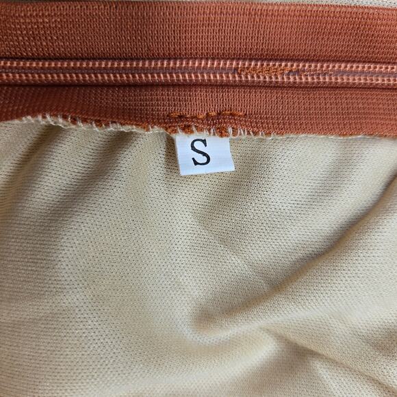 Women's  Party Dress Small S Brown Form Fitting  Misses Size 4 6 - Picture 3 of 7